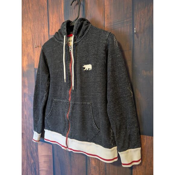 Women's Hatley Heritage zip up gray red white hoodie size S/P streetwear preppy - Picture 2 of 6